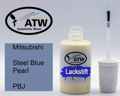 Mitsubishi, Steel Blue Pearl, PBJ: 20ml Lackstift, von ATW Autoteile West.